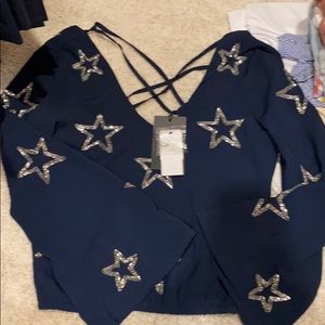 Never worn sequin star blouse